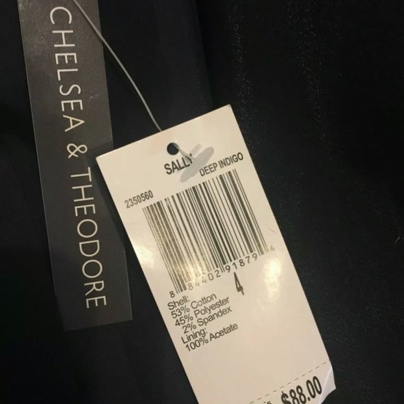 Chelsea & Theodore Jacket Size 4 Indigo Blue NEW - Picture 10 of 11